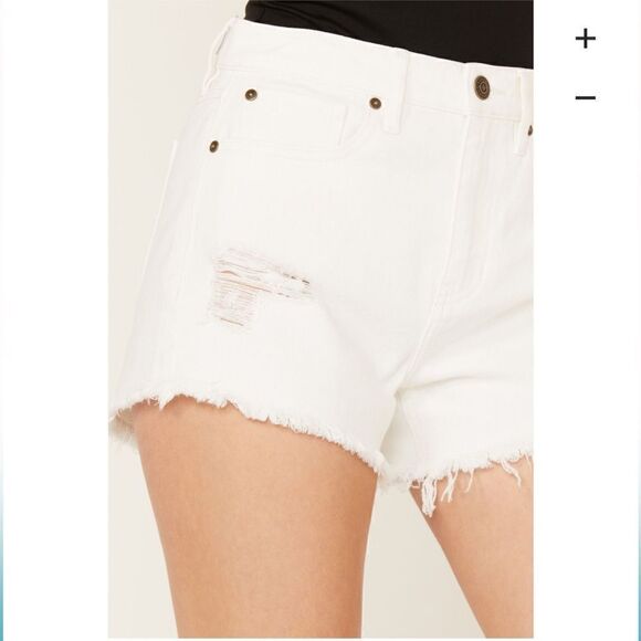 NWT Cleo+Wolf Country Women's High Rise Distressed Shorts Sz-30 - Picture 3 of 15